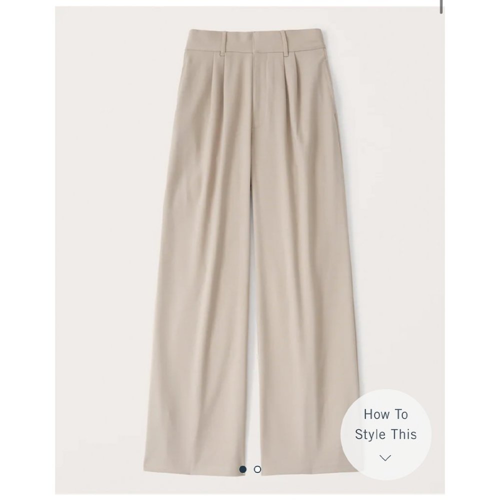 Abercrombie & Fitch Tailored Wide Leg Pants/ Size M Short